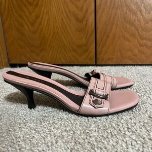 Nine West Pink Women's square toe kitten Heels